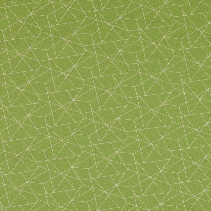 Cotton Fabric Linework Lime 