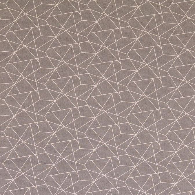 Cotton Fabric Linework Grey 