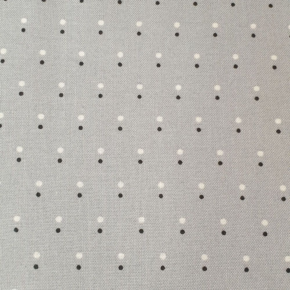 Makower Cotton Fabric Midnight Haunt Shadow Dots Grey 