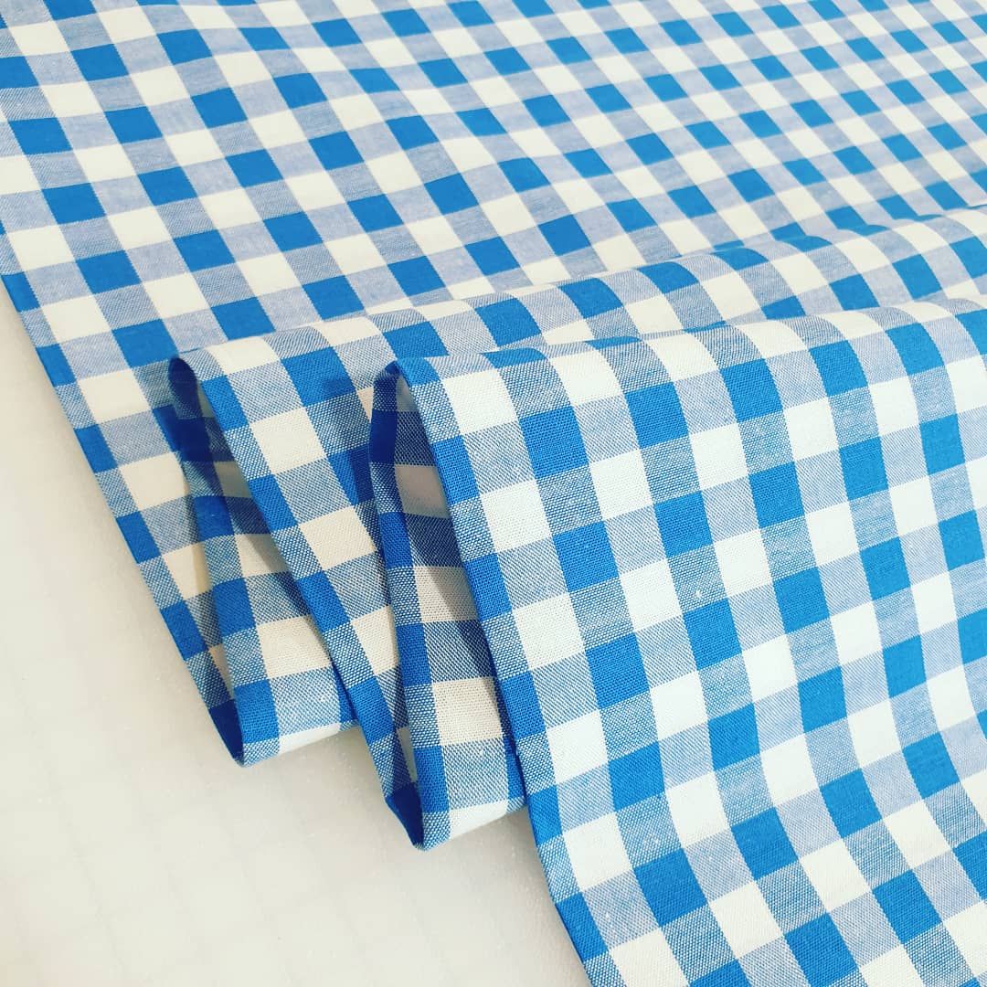 Yarn Dyed Cotton Gingham Fabric Royal 