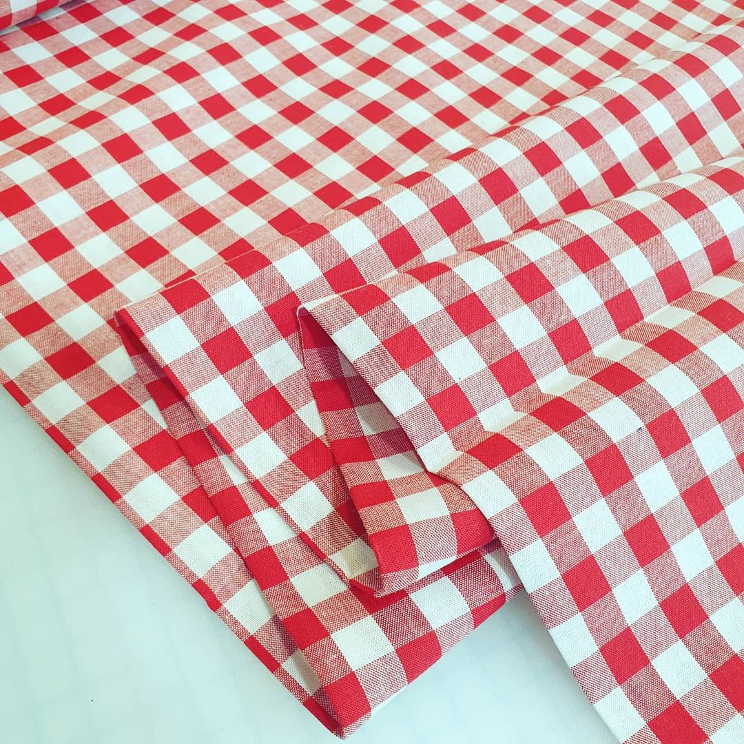 Yarn Dyed Cotton Gingham Fabric Red