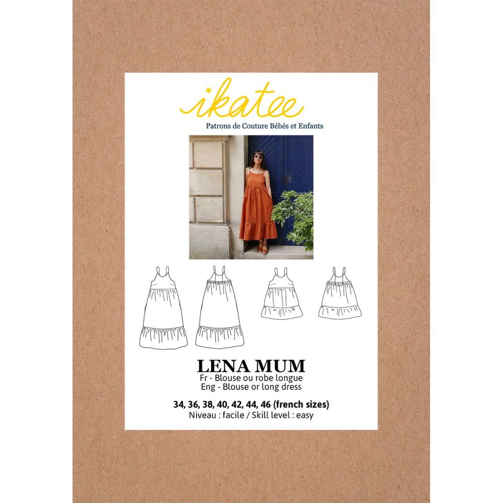 Ikatee Sewing Pattern Adults Lena Mum Blouse & Dress