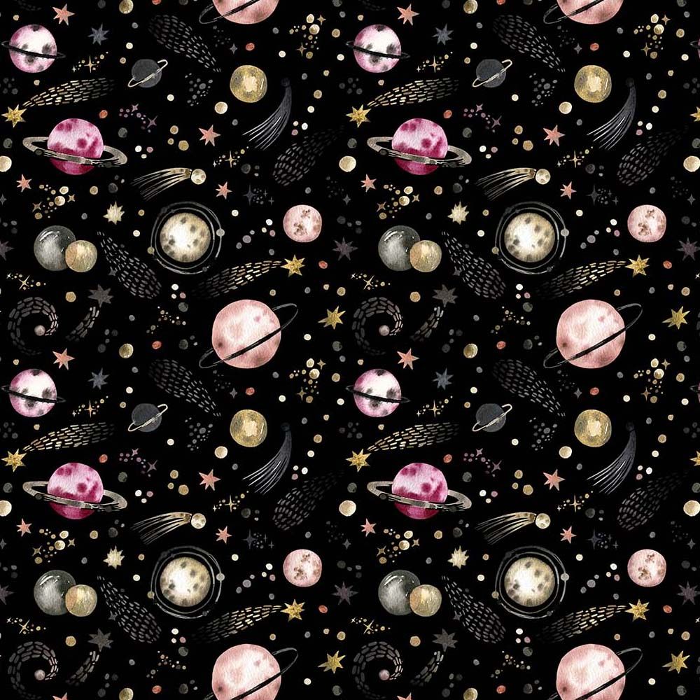 Cotton Fabric Galaxy Black 