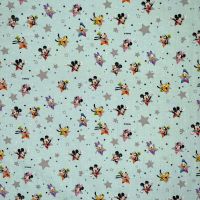 Disney Cotton Fabric Micky Mouse Stars 