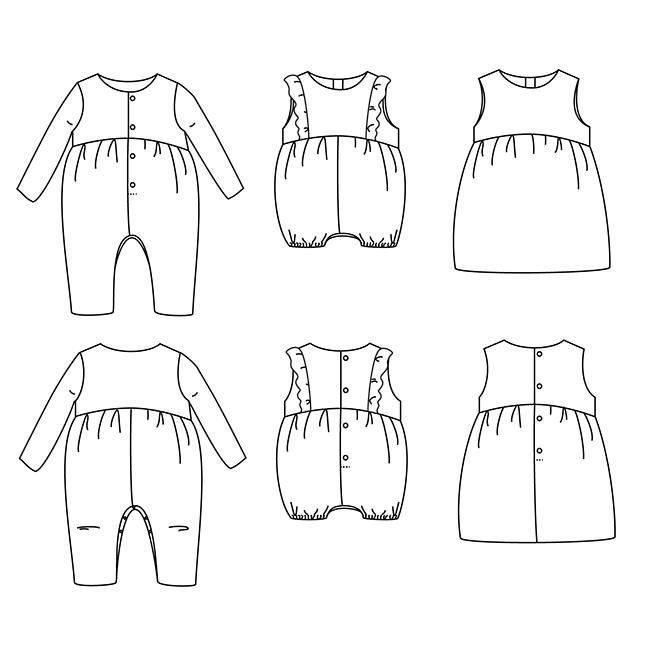 Ikatee Sewing Pattern Baby 6M/4Y Madrid Jumpsuit/Playsuit