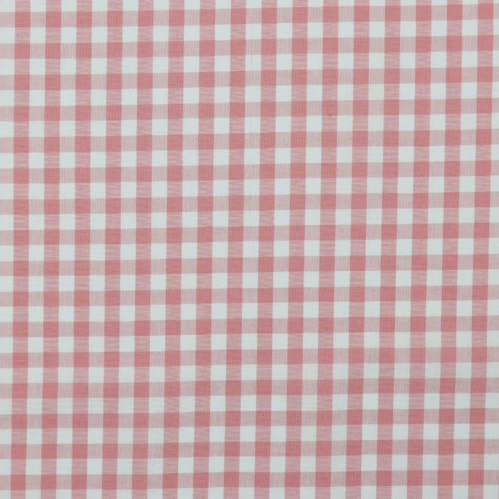 Yarn Dyed Cotton Fabric Gingham Baby Pink