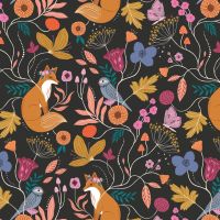 Dashwood Studio Cotton Fabric Wild Fox Floral 