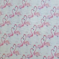 OilCloth Fabric Flamingos