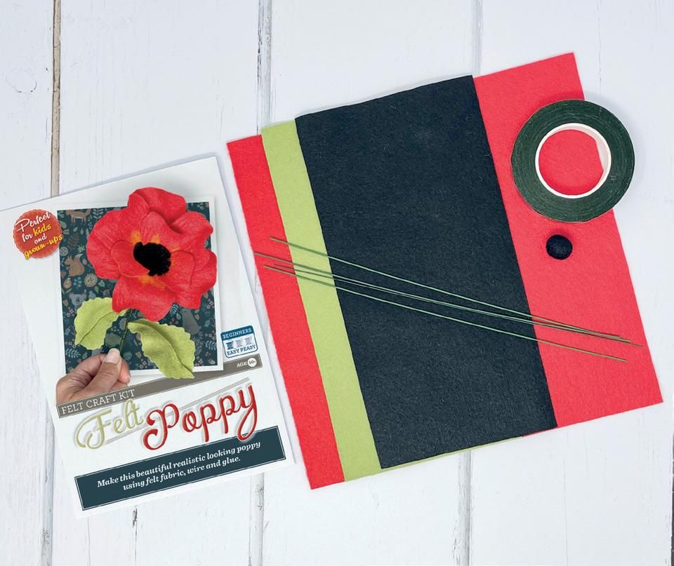 Crafty Kit Felt Poppy 