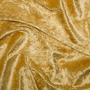 Crushed Velour Fabric Gold