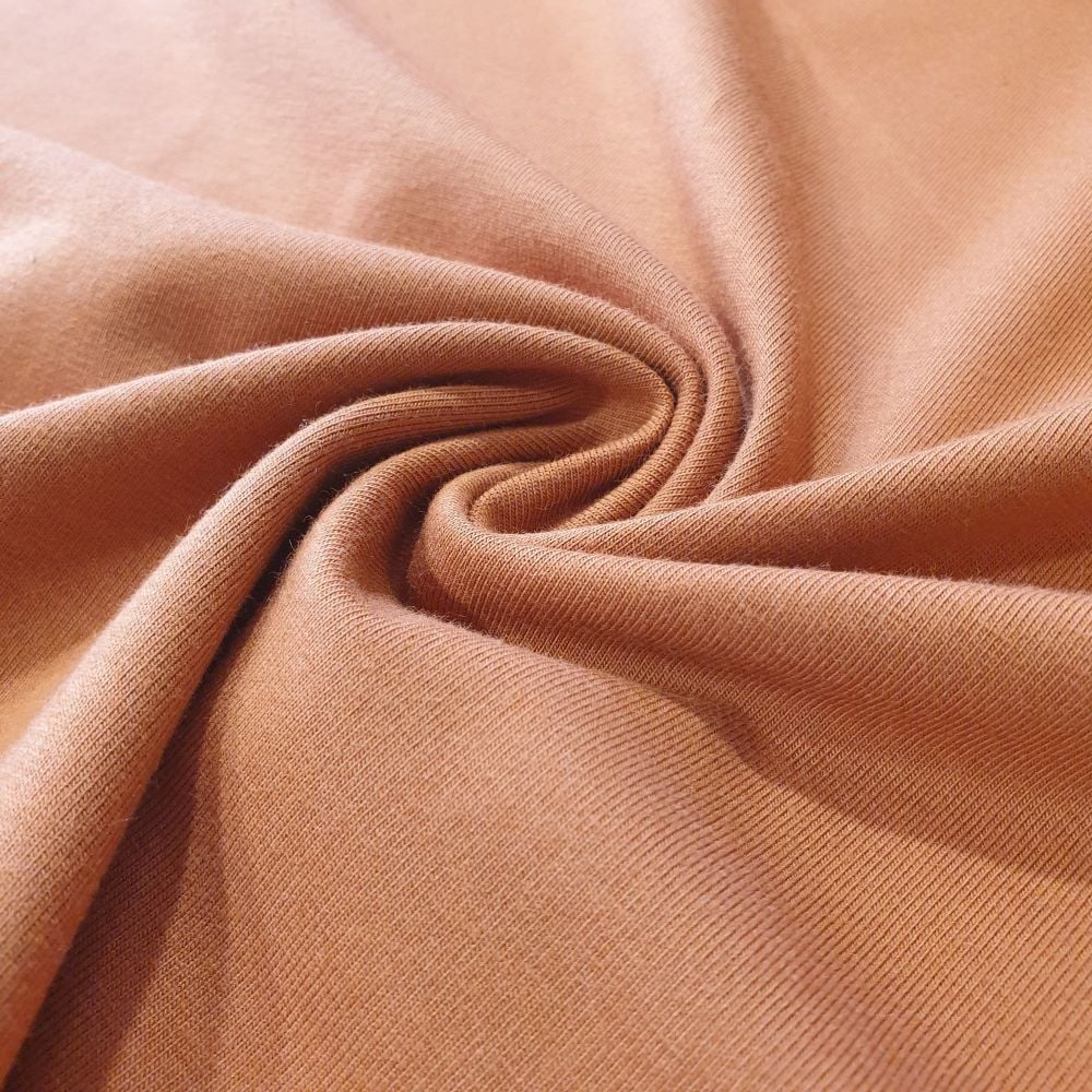 Plain French Terry Fabric Rust 0832