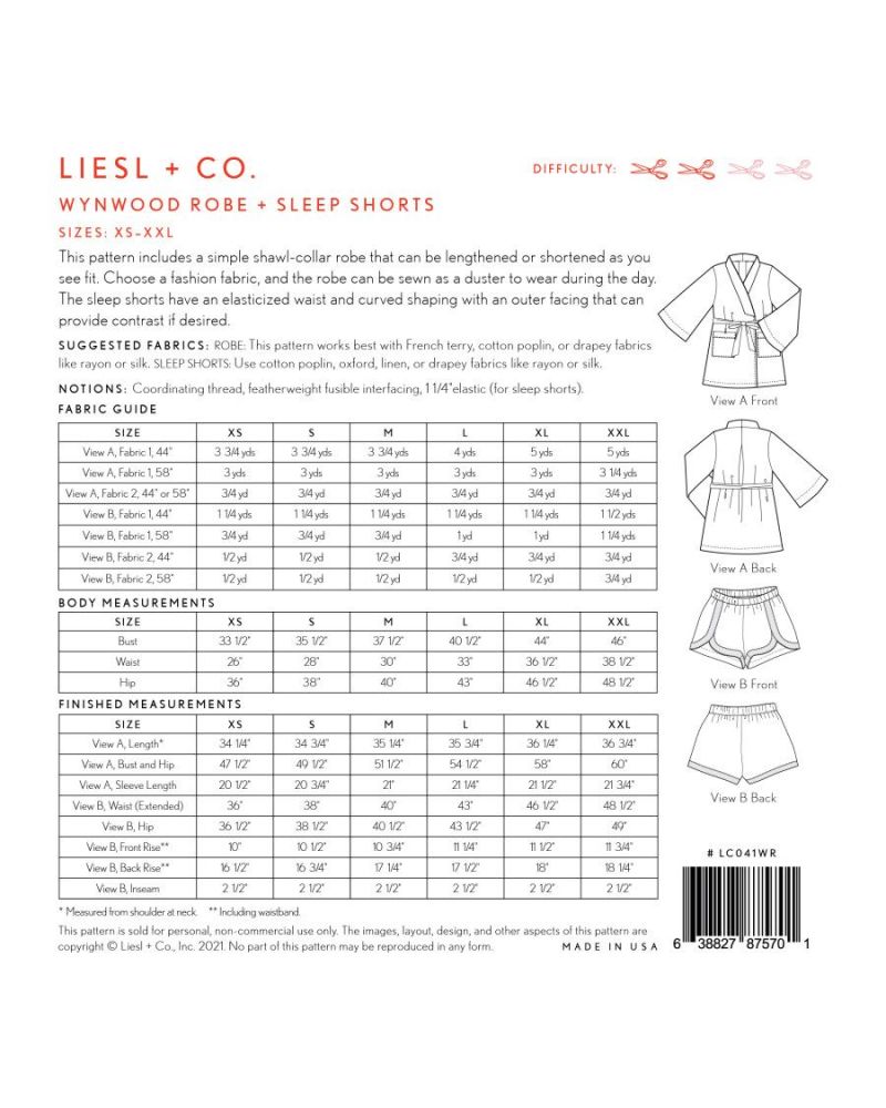 Liesl & Co Wynwood Robe & Sleep Shorts