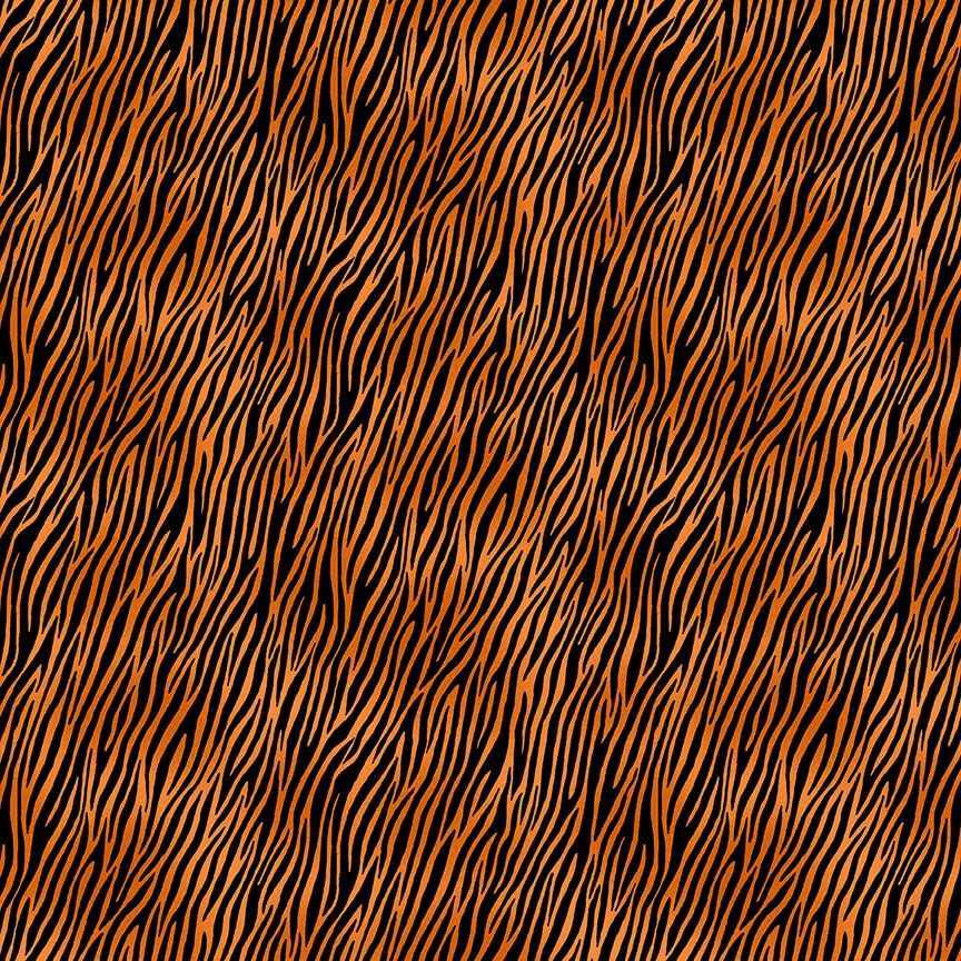 Makower Cotton Fabric Jewel Zebra Orange