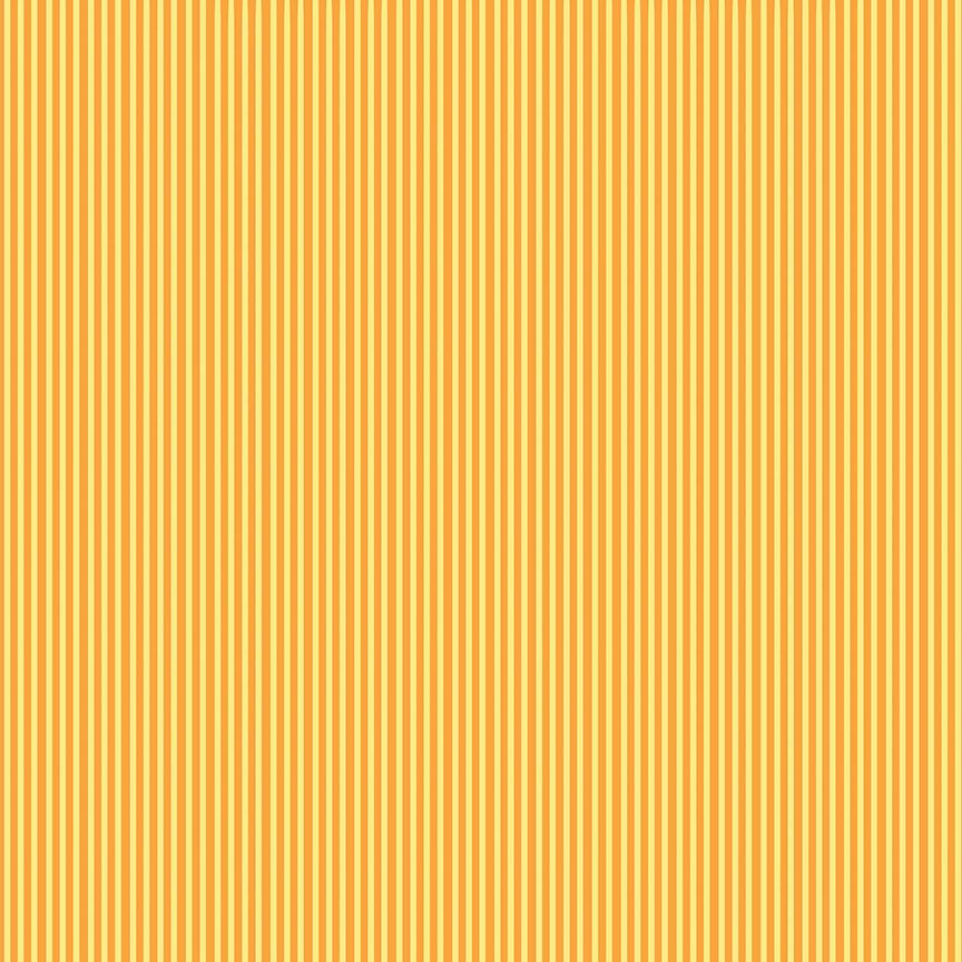 Makower Cotton Fabric Simple Stripe Yellow Tonal 