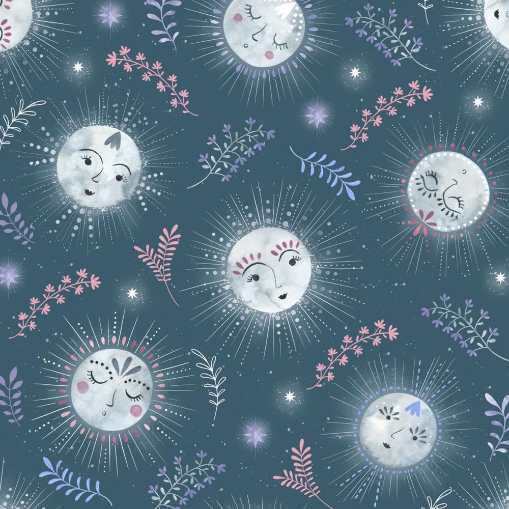 Dashwood Studio Cotton Fabric Nightfall Moons 