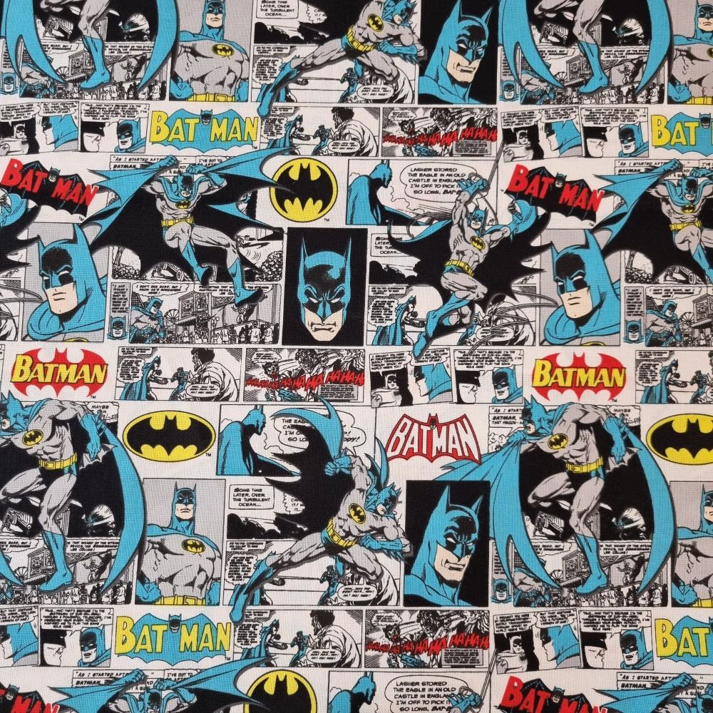 Licensed Fabric - Disney Fabric - Cotton Fabric - Dress Fabric - Batman  Comic