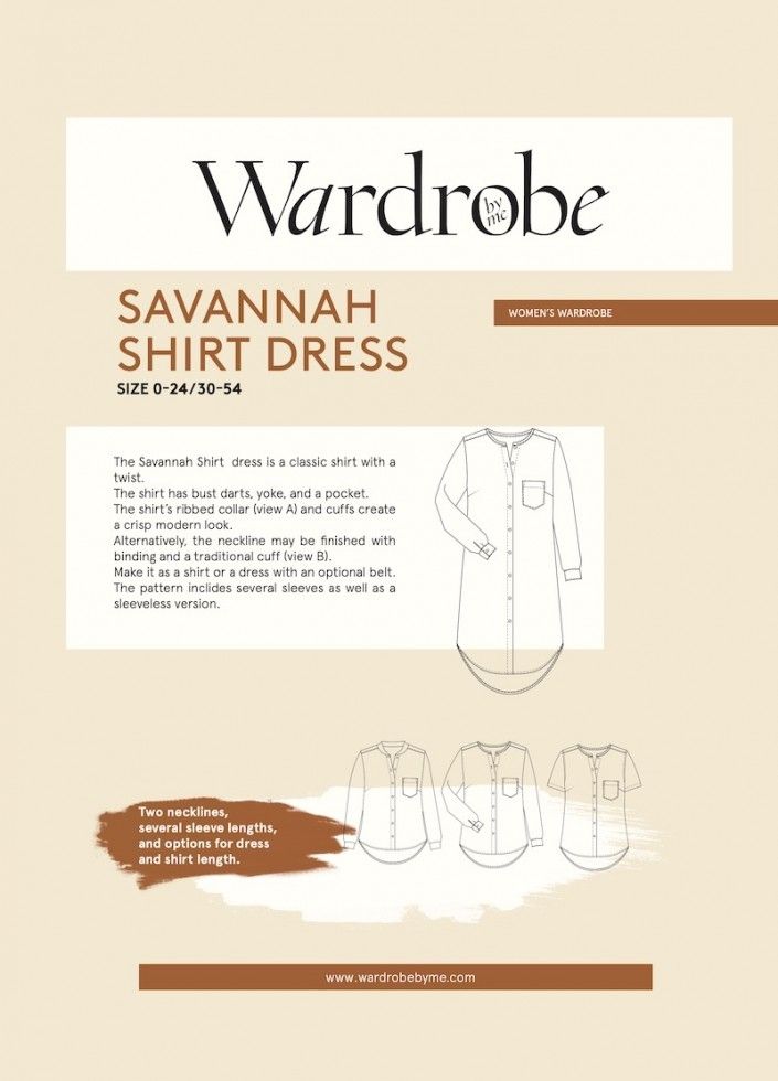 Wardrobe By Me Savannah Dress & Shirt Pattern 