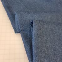 Recycled Stretch Denim Fabric Medium Blue 