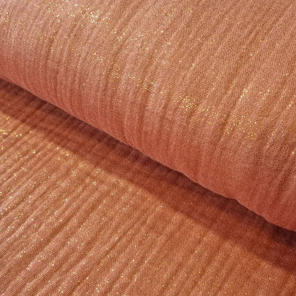 Double Gauze Glitz Terracotta