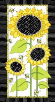 Makower Cotton Fabric Pollinator Sunflower Panel 