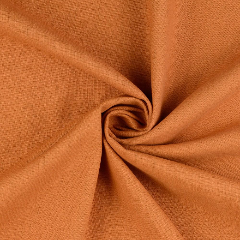 Plain Washed Linen Fabric Tan 6009