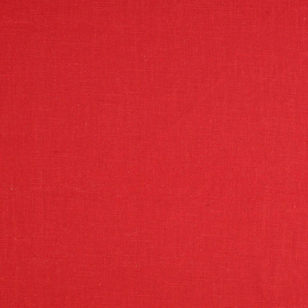Plain Washed Linen Fabric Ruby Red