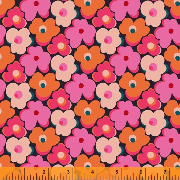 Eden By Sally Kelly Windham Fabrics Flower Bump Pink Cotton
