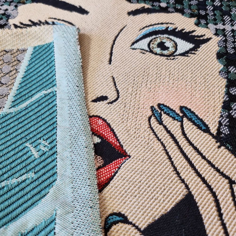 Jacquard Fabric Panel Pop Art Women 
