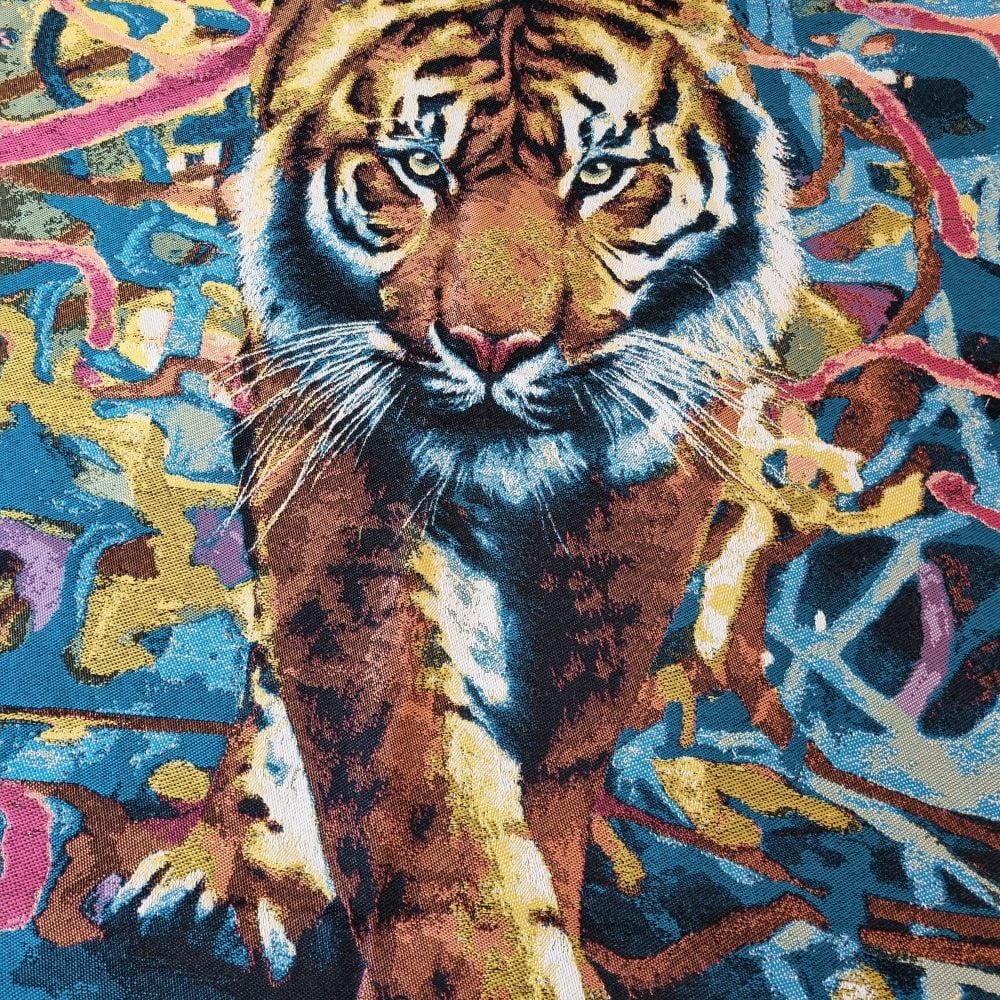  Large Jacquard Fabric Panel Tiger 