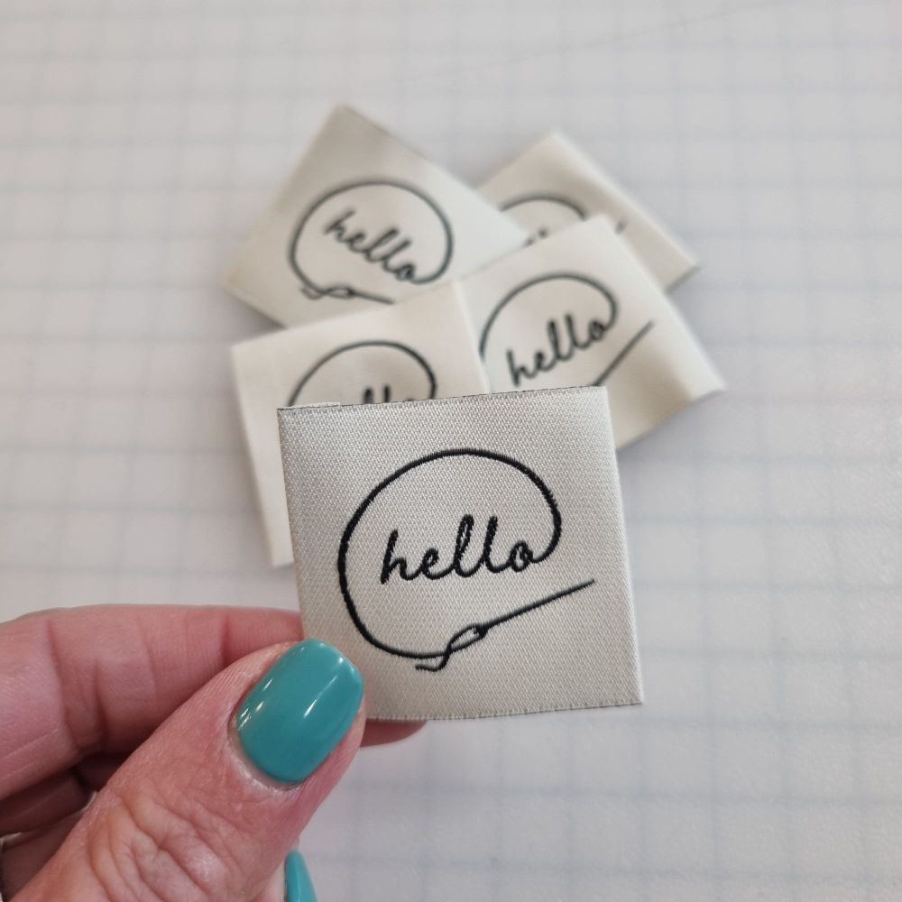 Ikatee Sewing Labels Hello 