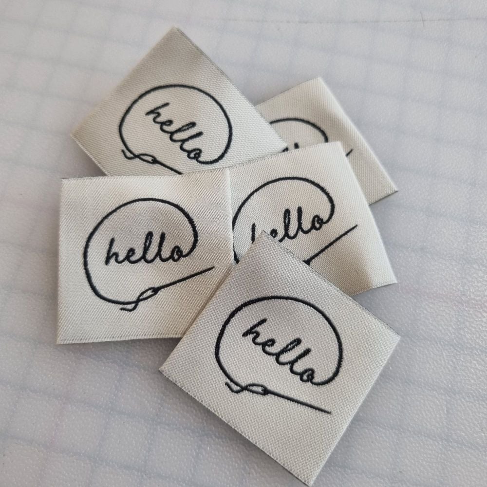 Ikatee Sewing Labels Hello 