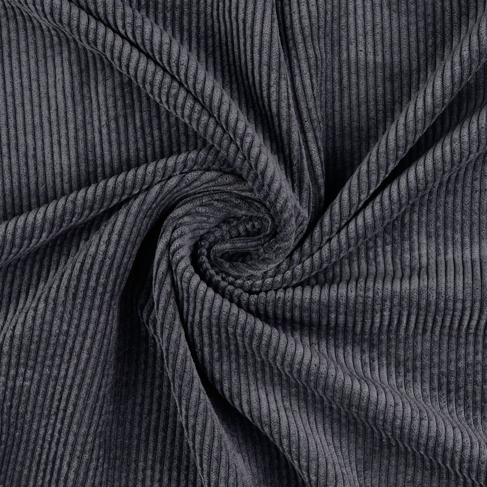Stretch Corduroy Fabric Slate Grey 7002