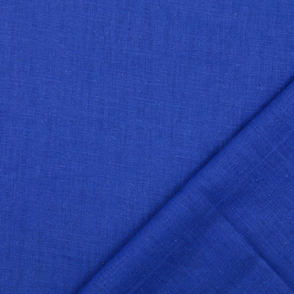Plain Washed Linen Fabric Royal 3027