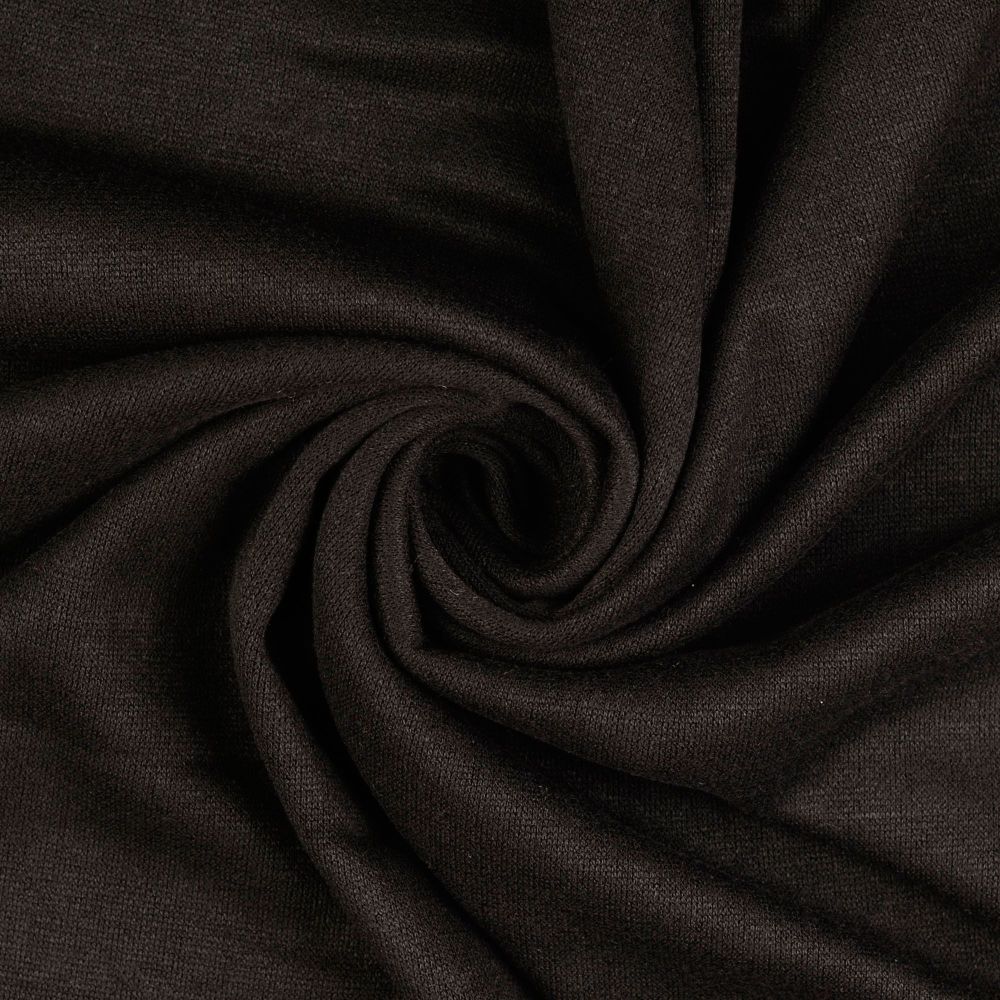 Jersey Knit Melange Fabric Black
