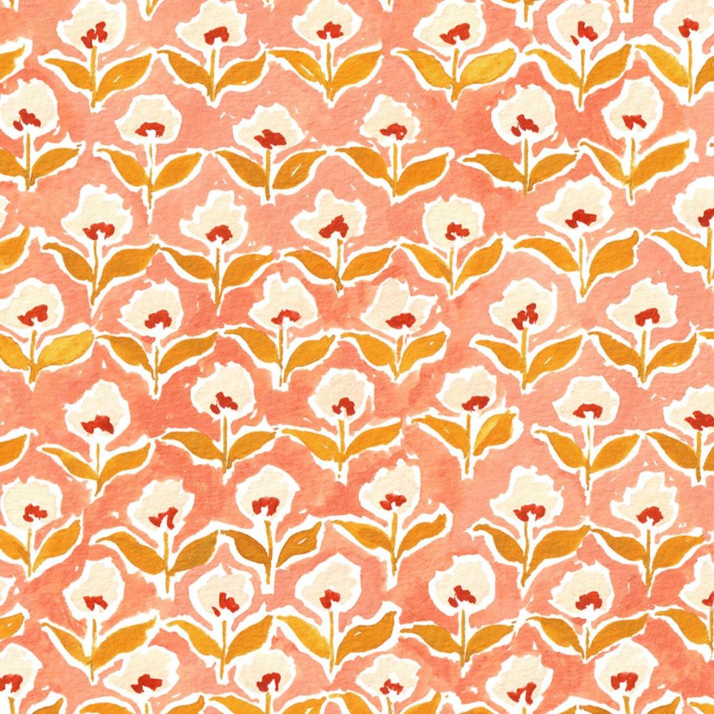 Dashwood Studio Cotton Fabric Into The Wild Flower Field Peach 