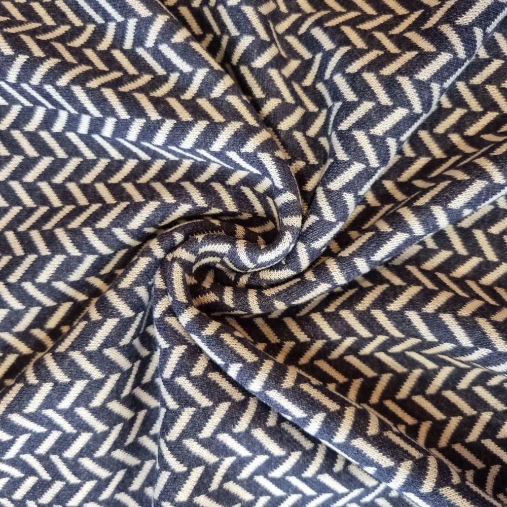 Knitted Jacquard Fabric Melange Grey