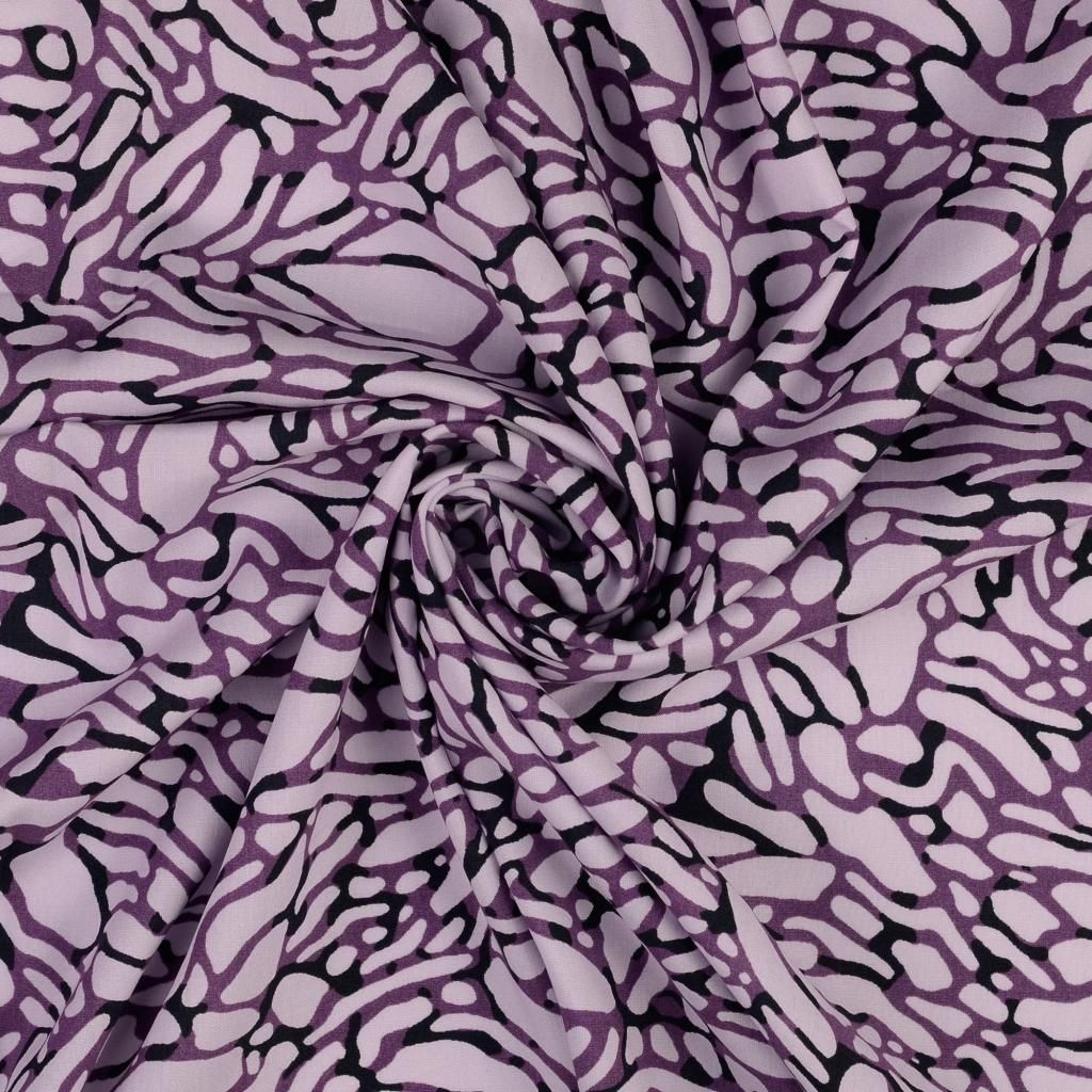 Viscose Fabric Purple Pebbles 