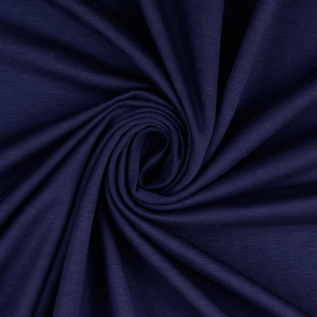 Soft French Terry Fleece Backed Navy 