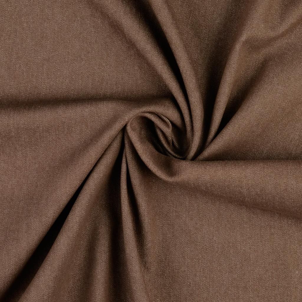 Stretch Denim Fabric Chocolate