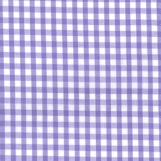 Polycotton Gingham Fabric Lilac