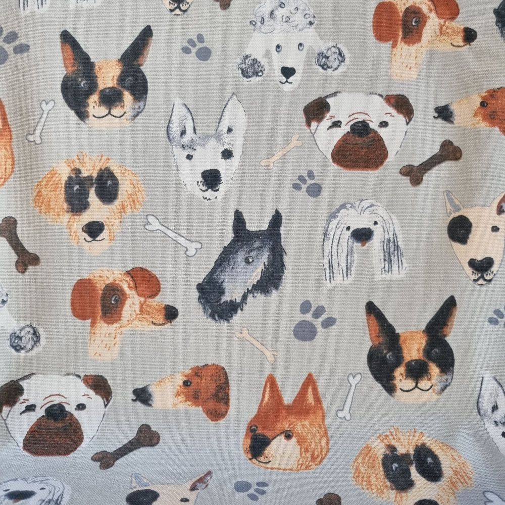 Panama Portrait Pups Cotton Fabric