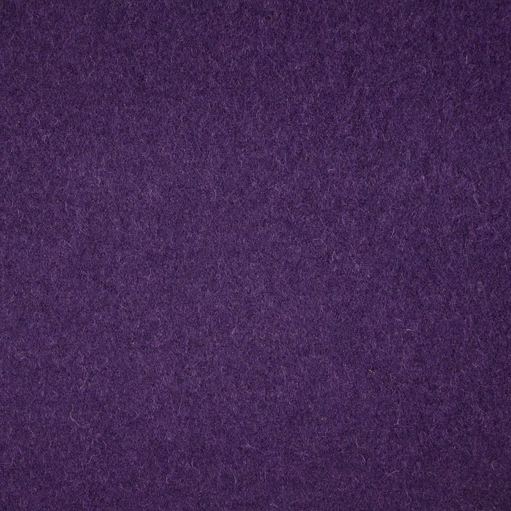 Boiled Wool Fabric Deep Purple