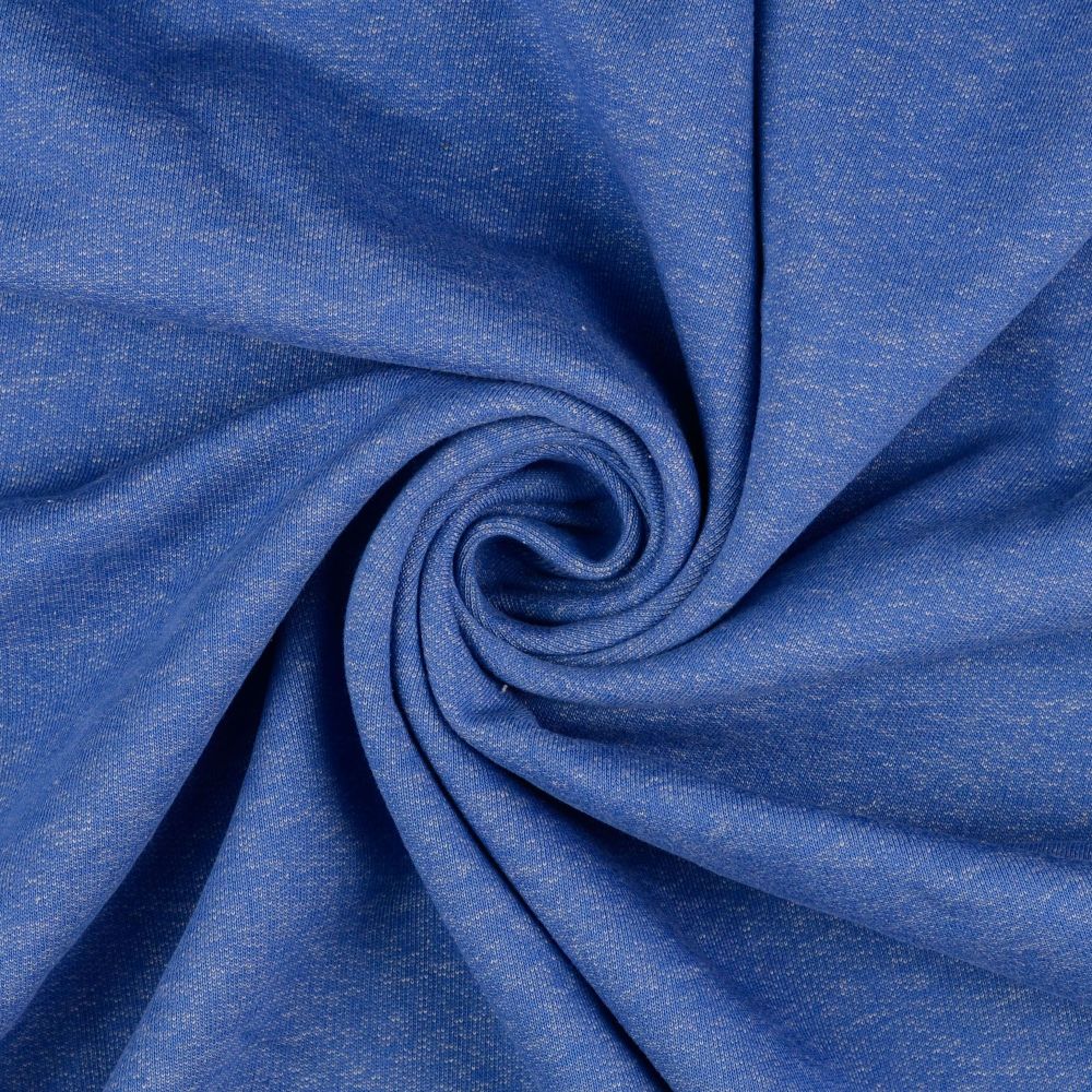 Sweatshirt Fabric Fleece Backed Cornflower Blue