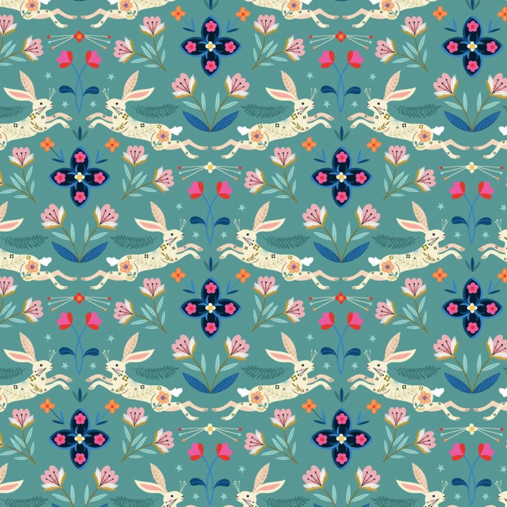 Dashwood Studio Cotton Fabric Animal Magic Hares