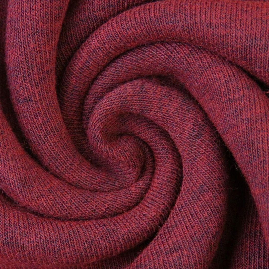 Sweatshirt Fabric Fleece Backed Deep Red