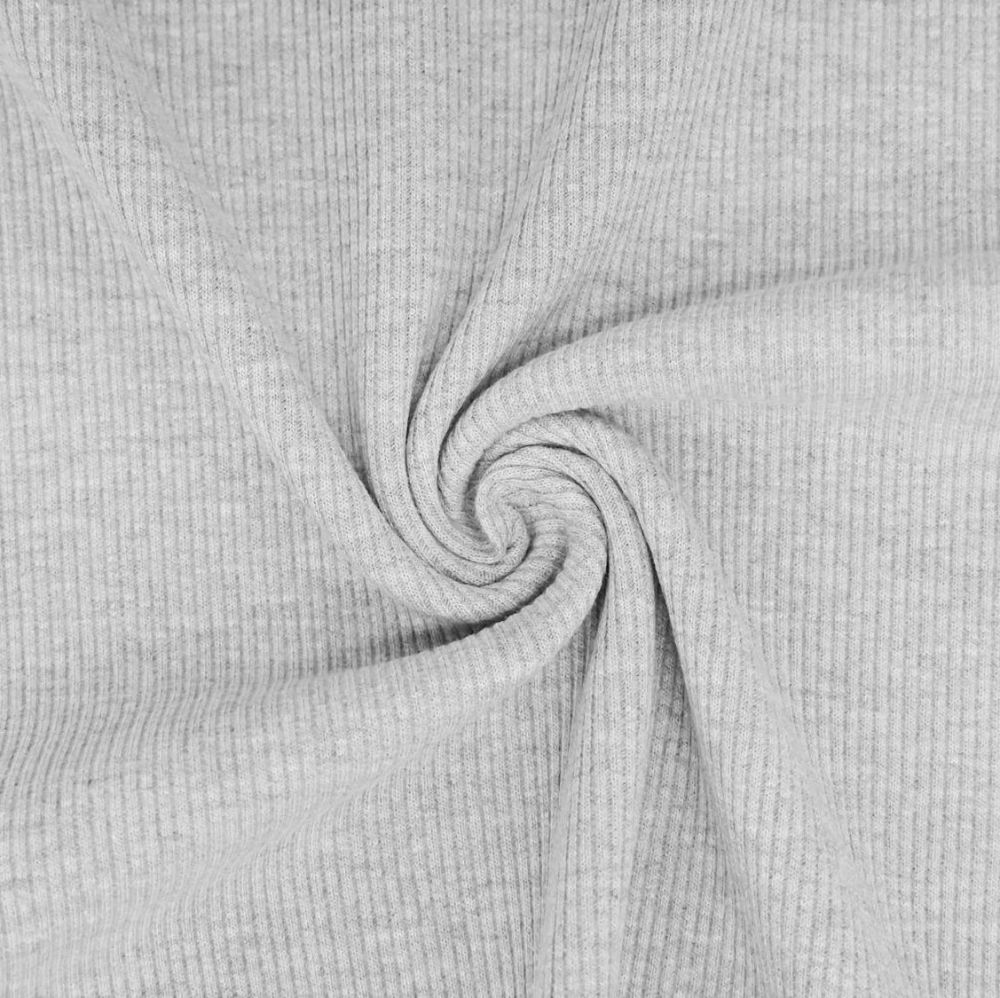Ribbed Cotton Jersey Light Grey