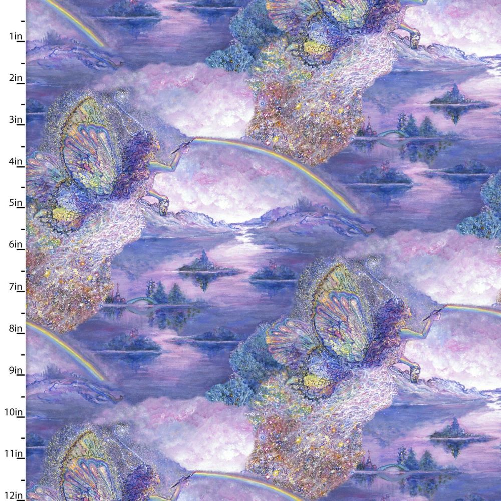 3 Wishes Cotton Fabric Astral Voyage Rainbows
