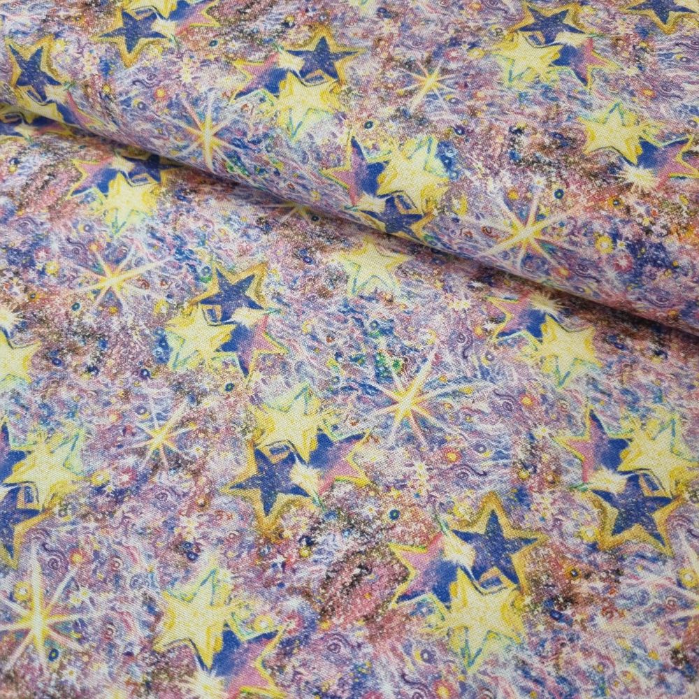 3 wishes Cotton Fabric Astral Voyage Twinkle