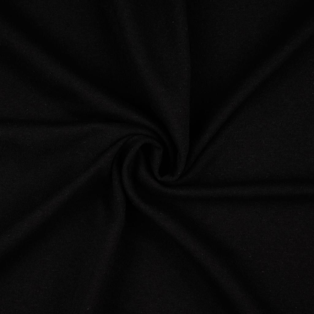 Sweatshirt Fabric Fleece Backed Black 5001