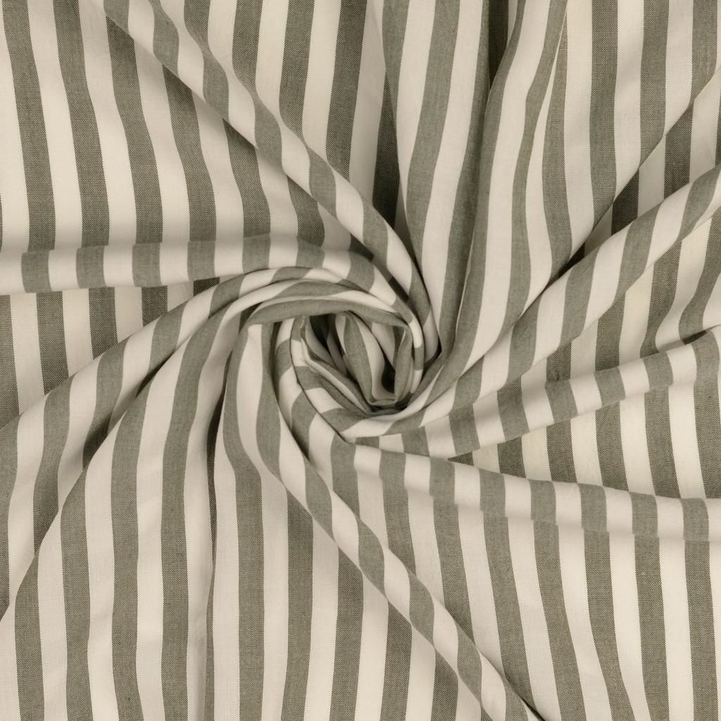 Striped Viscose Fabric Grey
